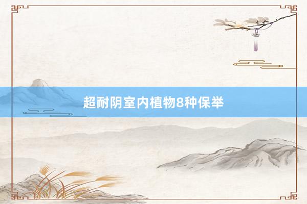超耐阴室内植物8种保举